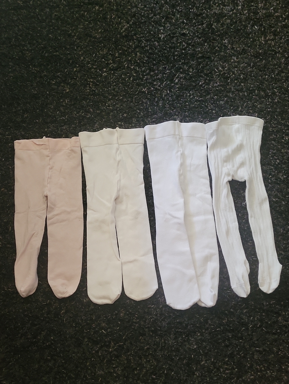 Baby/Toddler Footed Tights Set - Pink & White